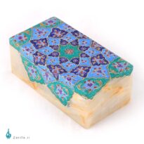 جعبه جواهرات سنگ مرمر بابایی با تذهیب غیاثی