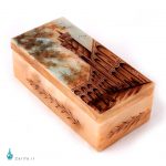 جعبه سنگ مرمر بابایی با نقاشی مدرسه چهارباغ