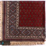 رومیزی قلمکار اعلا طرح بته سرکج زمینه قرمز