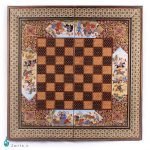 تخته نرد و شطرنج خاتم کروبی با نگار گری شکار