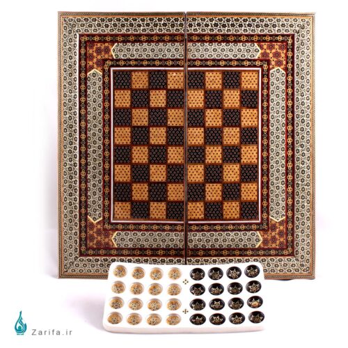 تخته نرد و شطرنج خاتم کاری