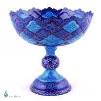 کاسه پایه دار میناکاری لب دالبری
