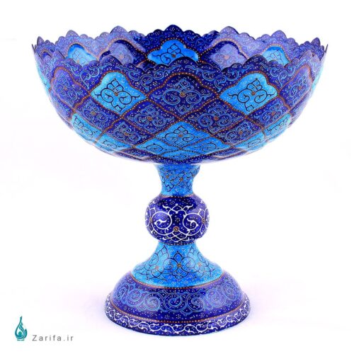 کاسه پایه دار میناکاری لب دالبری