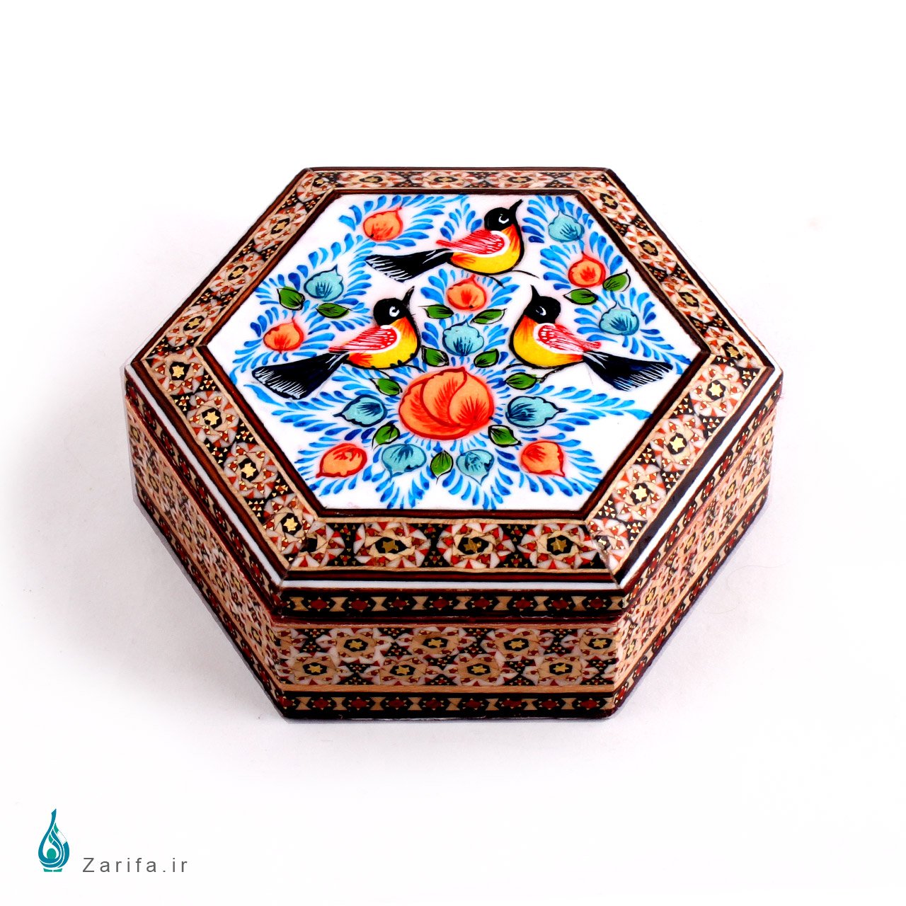 jewle3-1 جعبه جواهرات خاتم 6 ضلعی کوچک