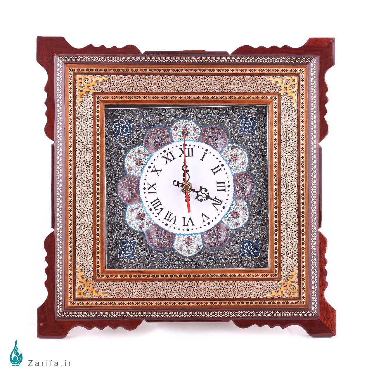 4798 ساعت دیواری مینا با قاب خاتم