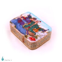 جعبه خاتم با نگارگری طرب