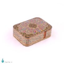جعبه خاتم با تذهیب طلایی
