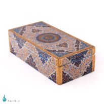 جعبه سنگ مرمر بابایی با تذهیب فرش لچک ترنج