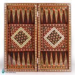 تخته نرد و شطرنج خاتم کاری شده لب گرد