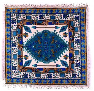 سفره قلمکار اعلا طرح گلیم آبی