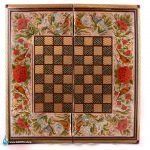 تخته نرد خاتم اعلا با نقاشی گل و مرغ