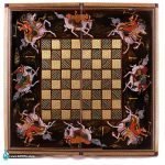 تخته نرد و شطرنج خاتم اعلا با نگارگری چوگان