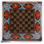تخته نرد خاتم اعلا با نقاشی گل و مرغ
