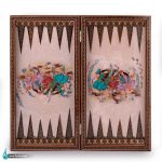 تخته نرد و شطرنج خاتم لب گرد مجلس بزم صدف