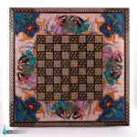 تخته نرد و شطرنج خاتم لب گرد مجلس بزم صدف