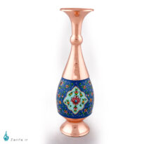 گلدان صراحی مس و پرداز